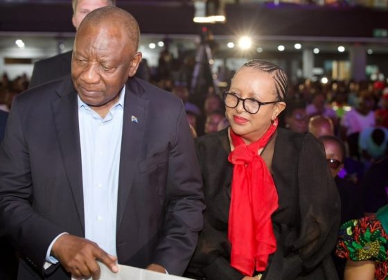 Cyril Ramaphosa and MaQueen Letsoha-Mathae
