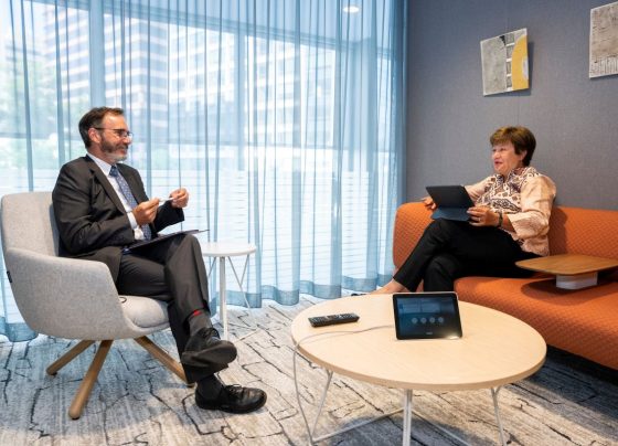 Pierre-Olivier-Gourinchas with Kristalina Georgieva